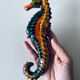 Ceramic wall seahorse