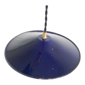 Industrial pendant light in blue metal
