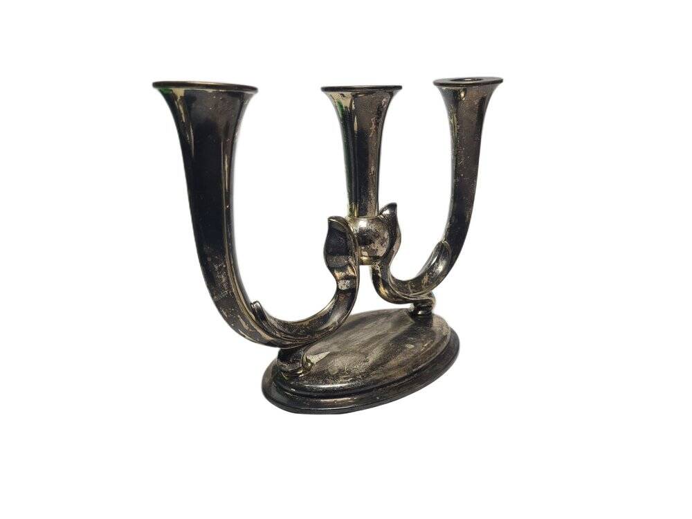 Art Deco three-armed candleholder, Germany, 1950s