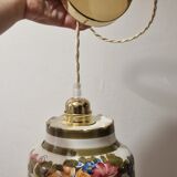 Rustic hand painted pendant light