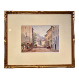 Old painting, landscape of Provence, Hyères, signed, early XX century