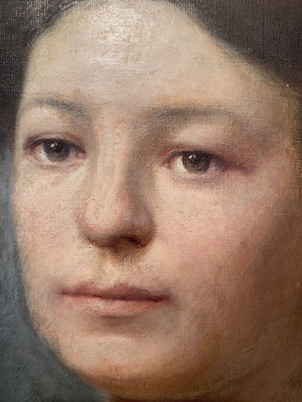 Portrait of a young woman, signed H Mouthier (1880-1975) and dated 1907