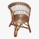 1960s wicker children's armchair