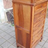 Semainier Napoléon III en noyer fin du 19e siècle