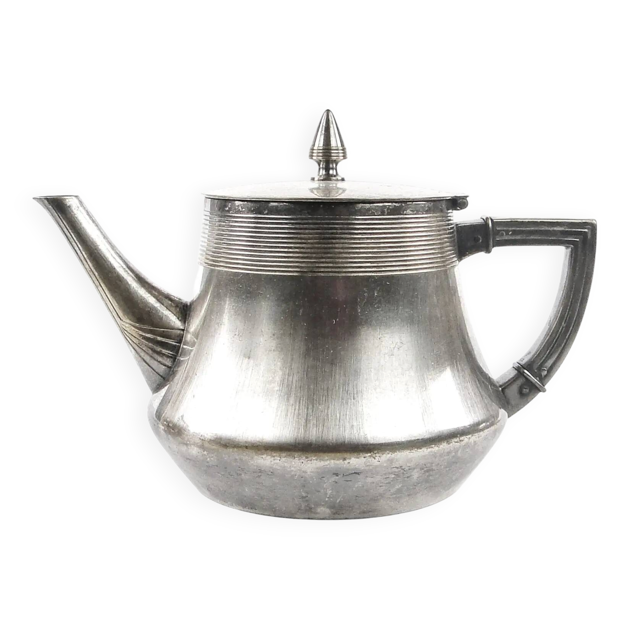 Art Nouveau silver-plated brass teapot, WMF, Germany, early 20th century