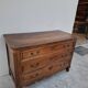 Louis XV style commode in solid walnut, 19th century rustic.