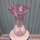 Bubble pink glass corolla vase