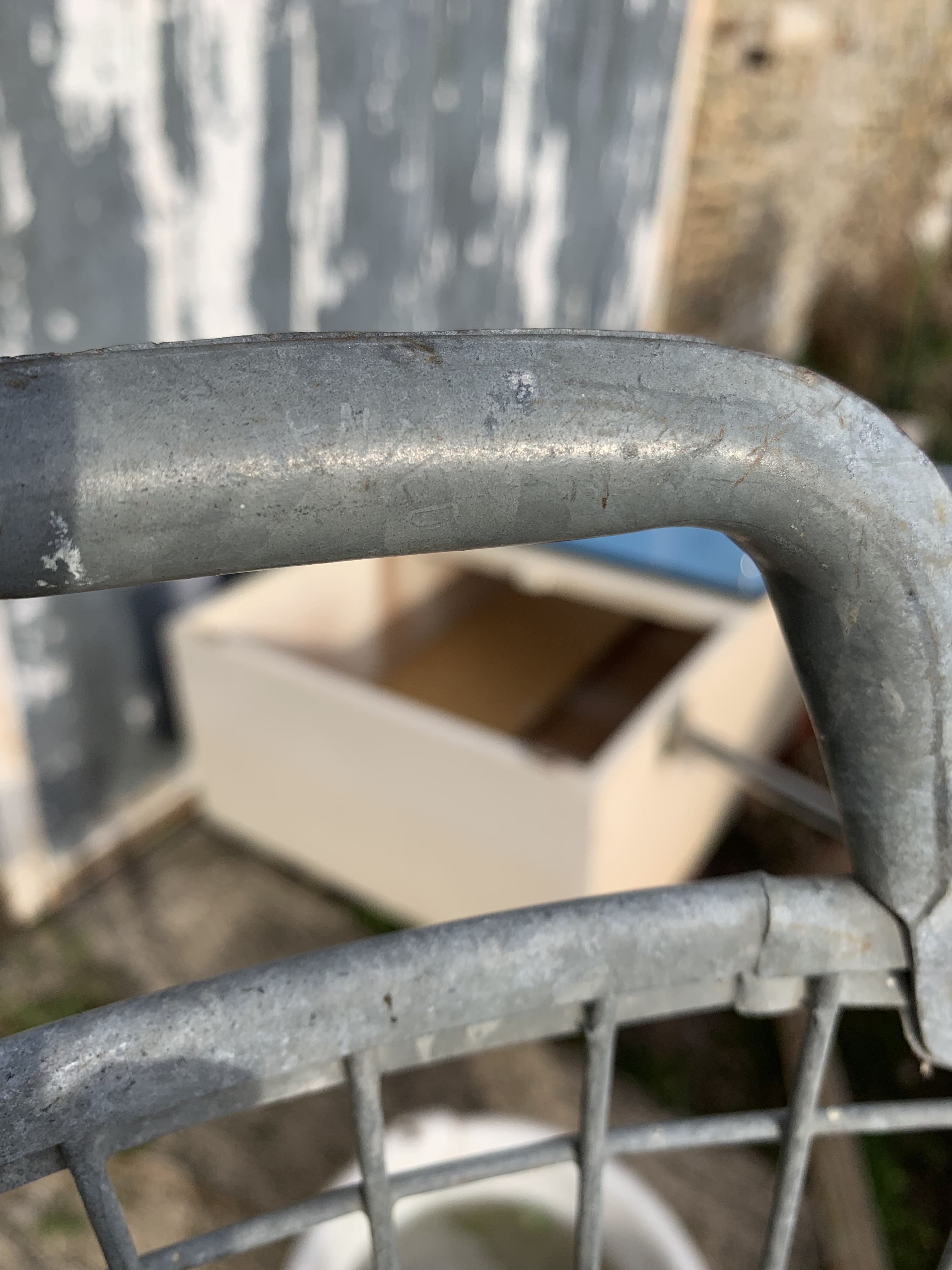 Large metal basket / basket, industrial style