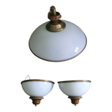 Pendant chandelier and 2 wall lights