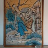 Tableau figuratif Madagascar vintage