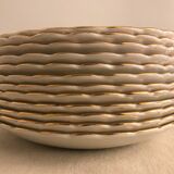 12dessert plates Gien, 1960s