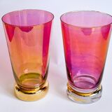 Orangeade set in colored glass