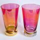 Orangeade set in colored glass