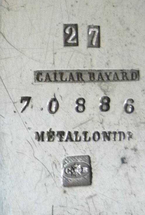 Large gravy boat on its frame, silver metal Cailar Bayard, 19th century