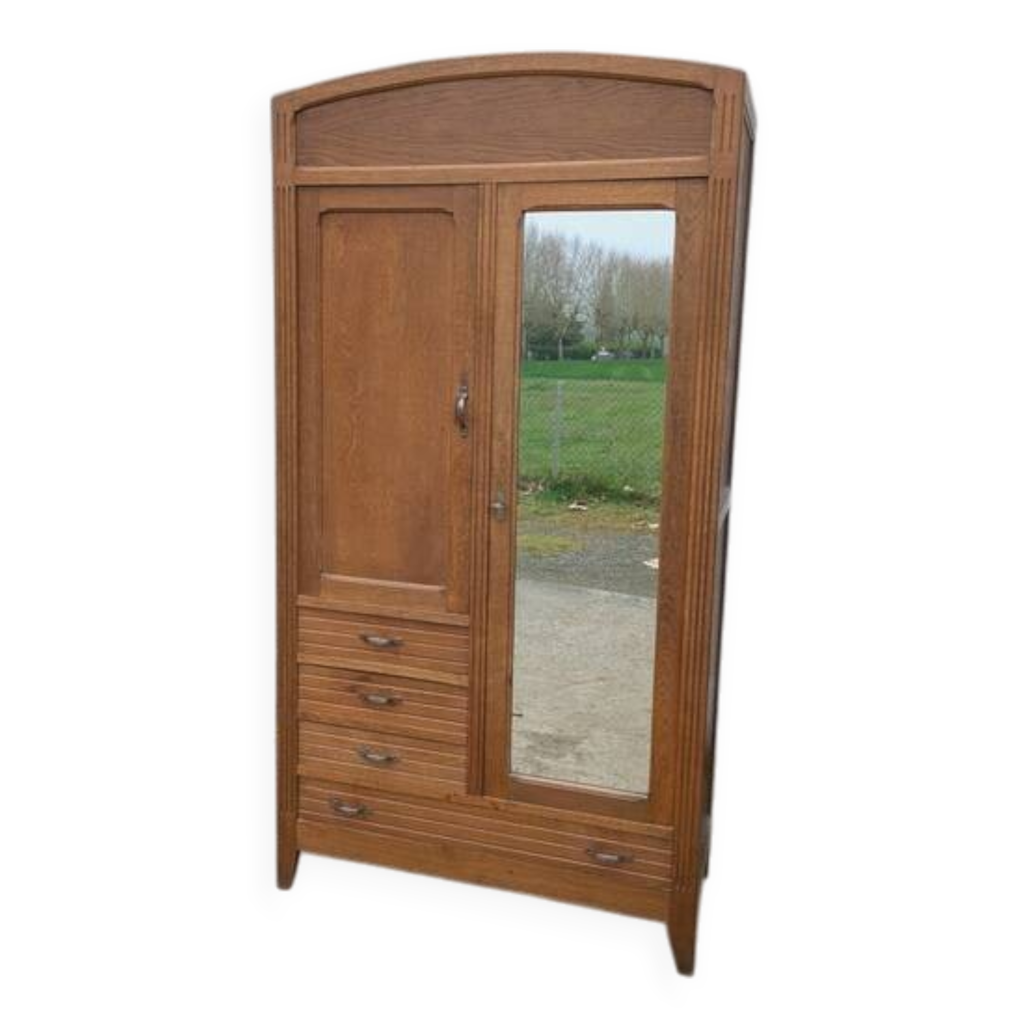 Parisian armoire style oak wardrobe