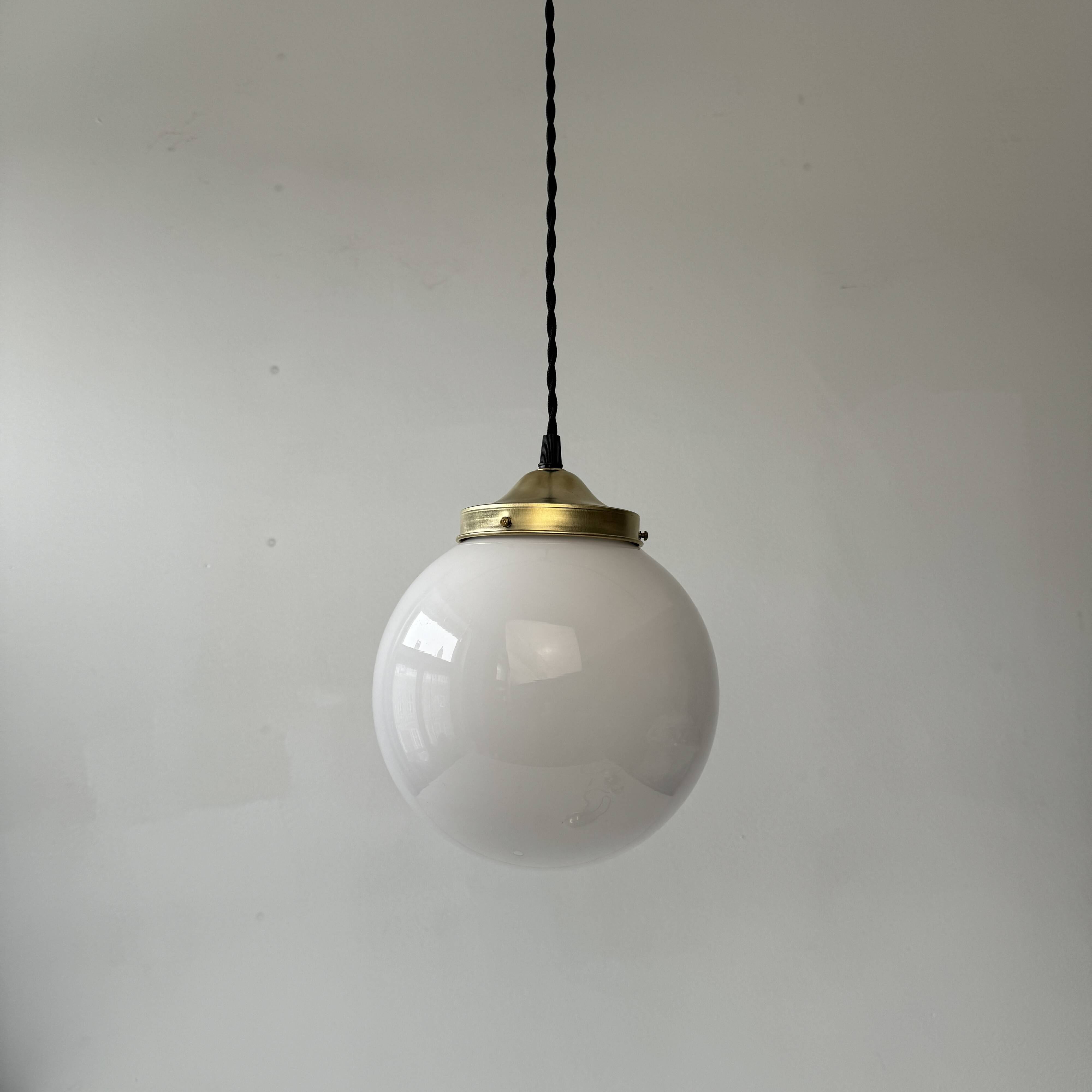Old round opaline pendant pendant 18 cm vintage