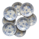 8 flat ironstone plates “Fleurette” Gien