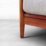 Mid-Century Danish Vintage 3-Seater Sofa in Teak, Denmark, 1960s