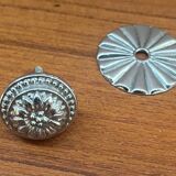 Pair of chiseled glass suspension ceiling lights