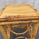 Tabouret bambou brûlé années 50
