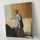 Oil on canvas "Woman in Blue Reading a Letter" after Vermeer