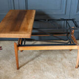 Scandinavian coffee table Smorrebrod with extendable system