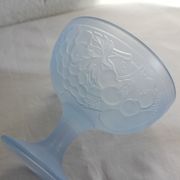 2 vintage pastel opal glass ice cream cups