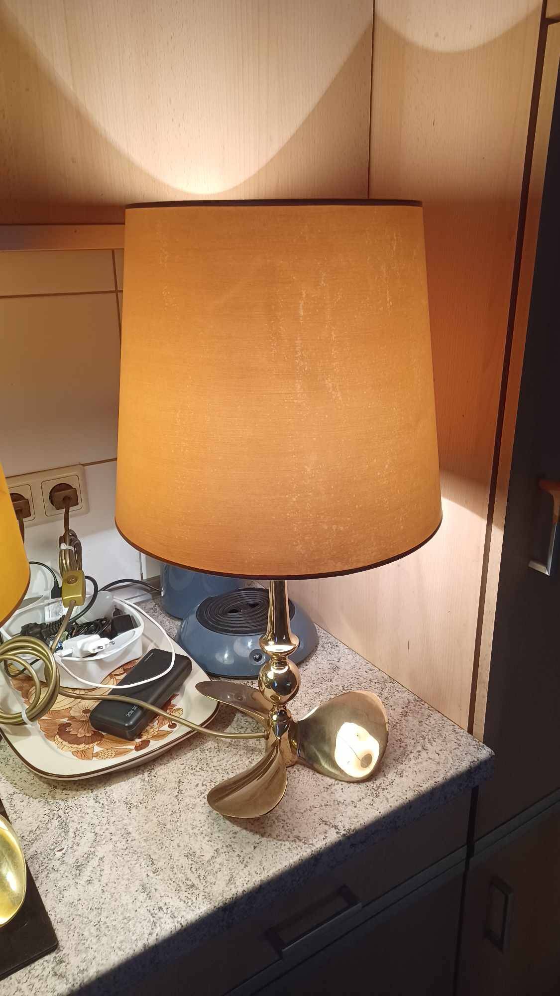 Lot de 2 lampes Hollywood Regency, années 1960/70, en laiton
