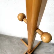 Modernist coat rack in solid pine, 1970s
