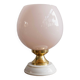 Vintage Czechoslovak Powder Pink Glass Table Lamp, 1970s