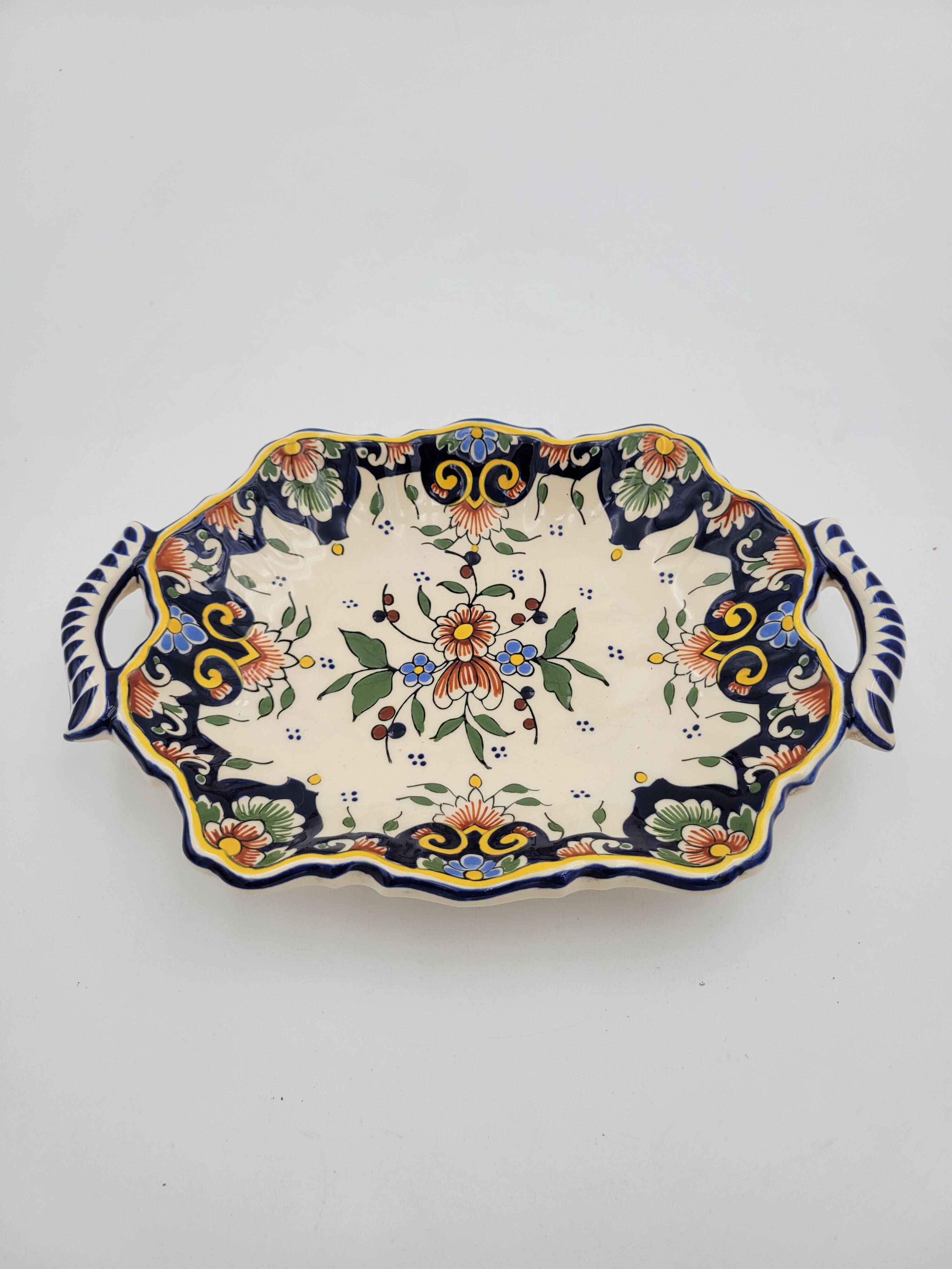 Small Rouen porcelain dish