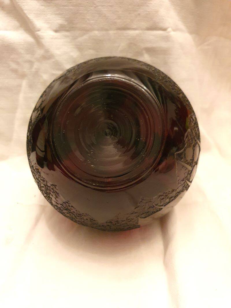 Large art deco ball vase signed d'argyl