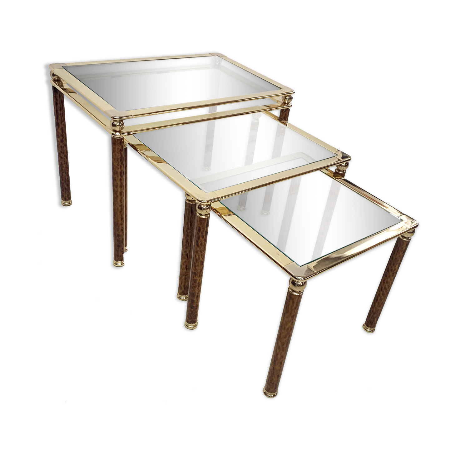Lancel brass and scales nesting tables