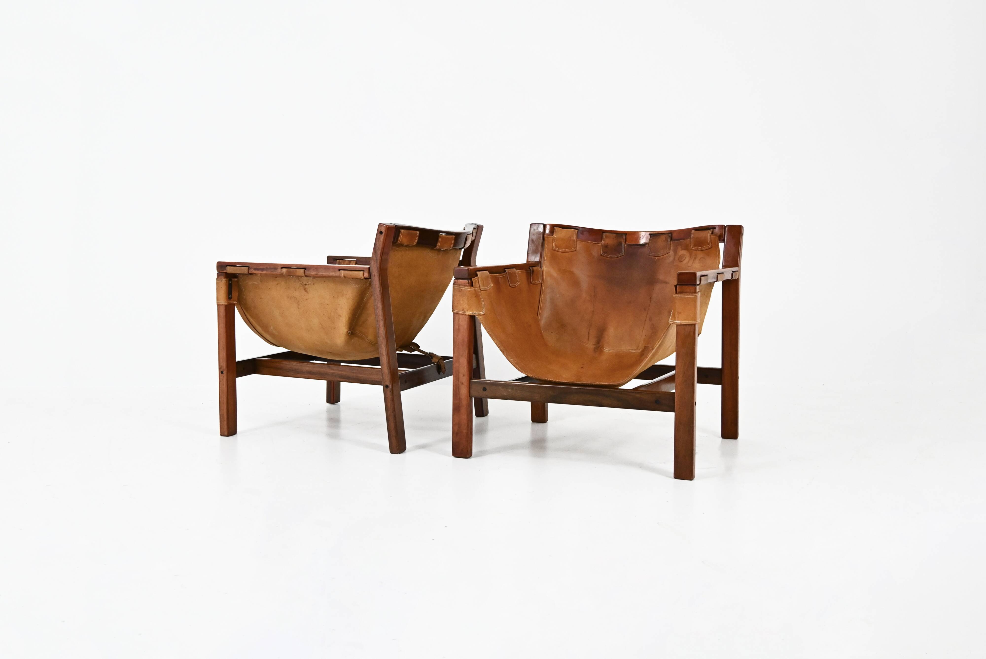 Set of 2 Safari Armchairs by Carlo Hauner for Forma, 1970s