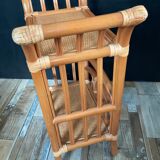 Vintage rattan side table from the 70s