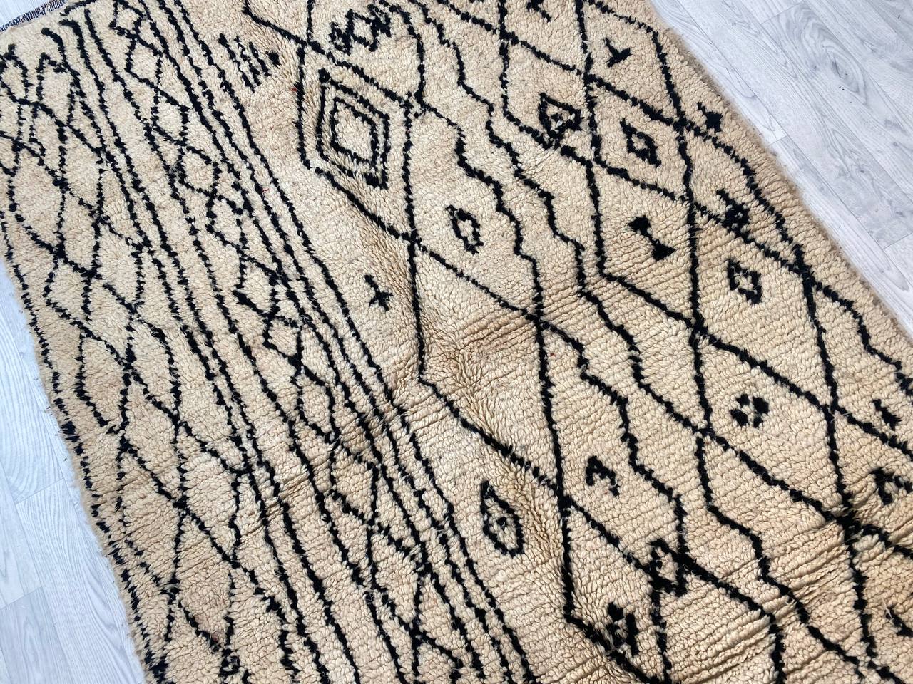 Handmade Moroccan Berber carpet 230 x 144 CM
