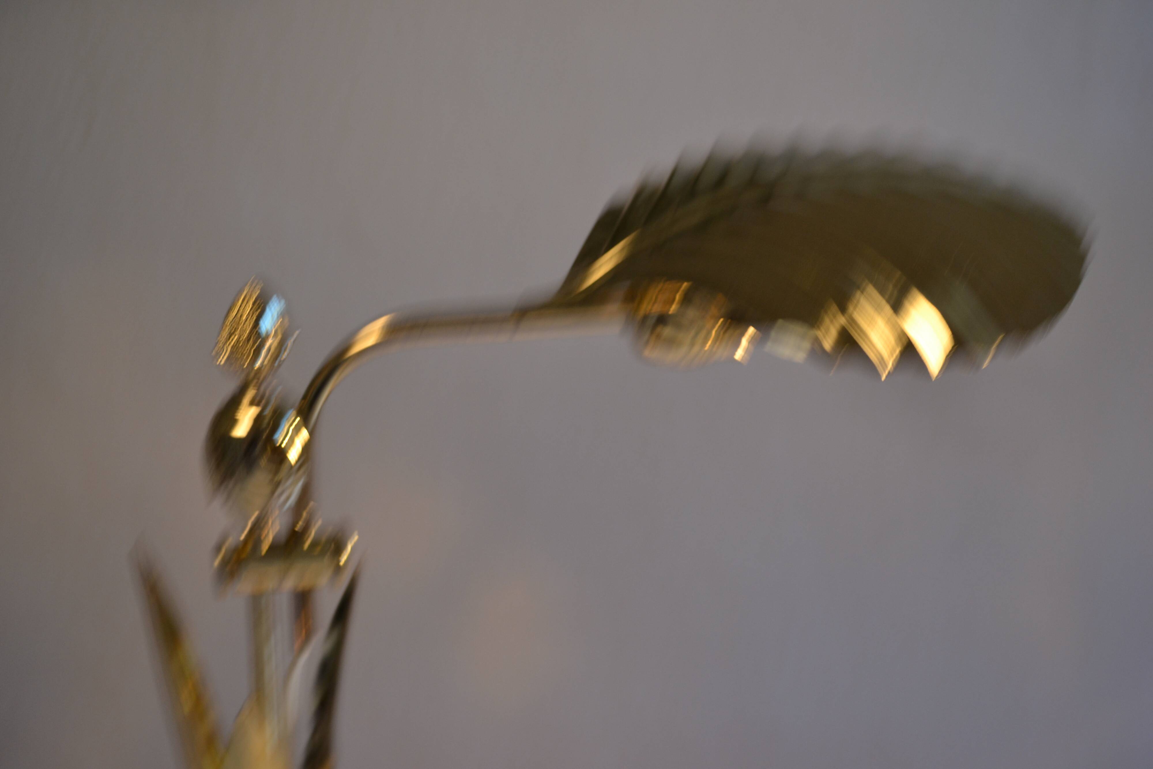 Pair of 1980s Hollywood Regency Gold Table Lamps