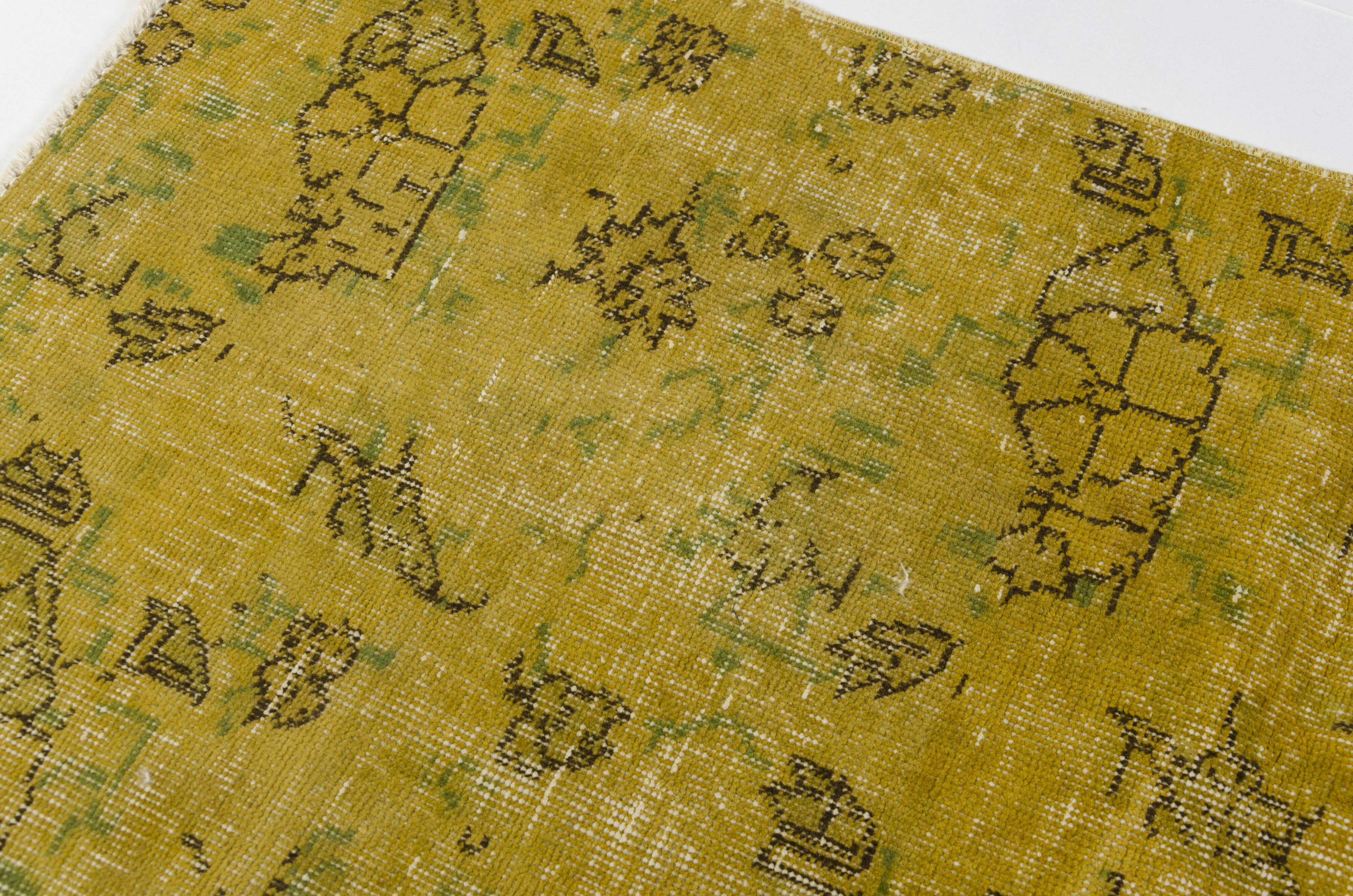 Yellow Vintage Tribal Carpet