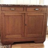 Art Deco sideboard Solid blond oak Width 120 cm