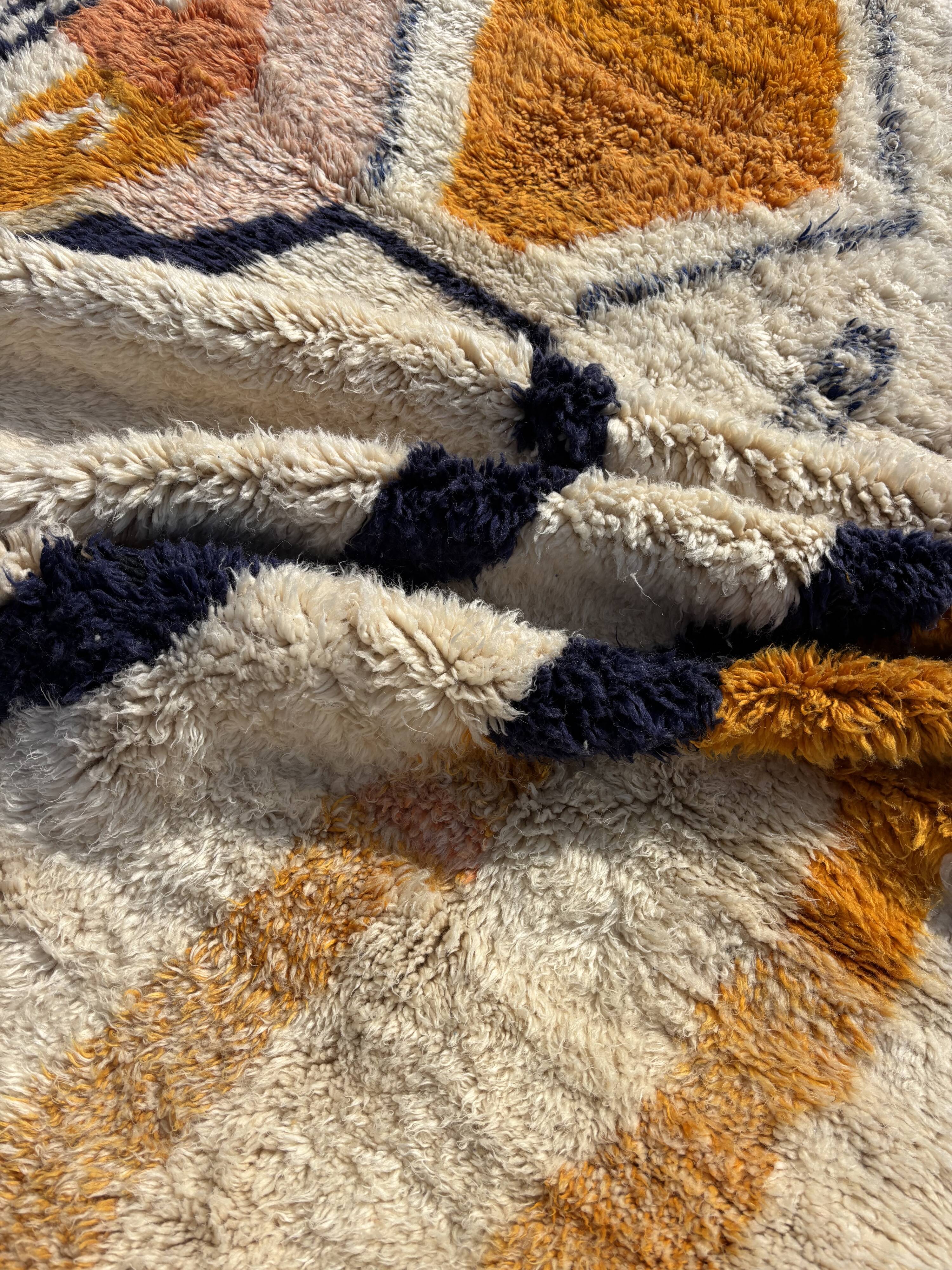 Tapis berbère Beni Ouarain M'rirt artisanal, Maroc