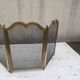 3-panel fire screen in brass and black mesh H 39 cm, ideal for a small fireplace