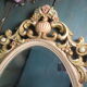 Mirror ice resin glass patina flower louis 15 cracked vintage 71x35cm