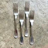 4 silver-plated forks