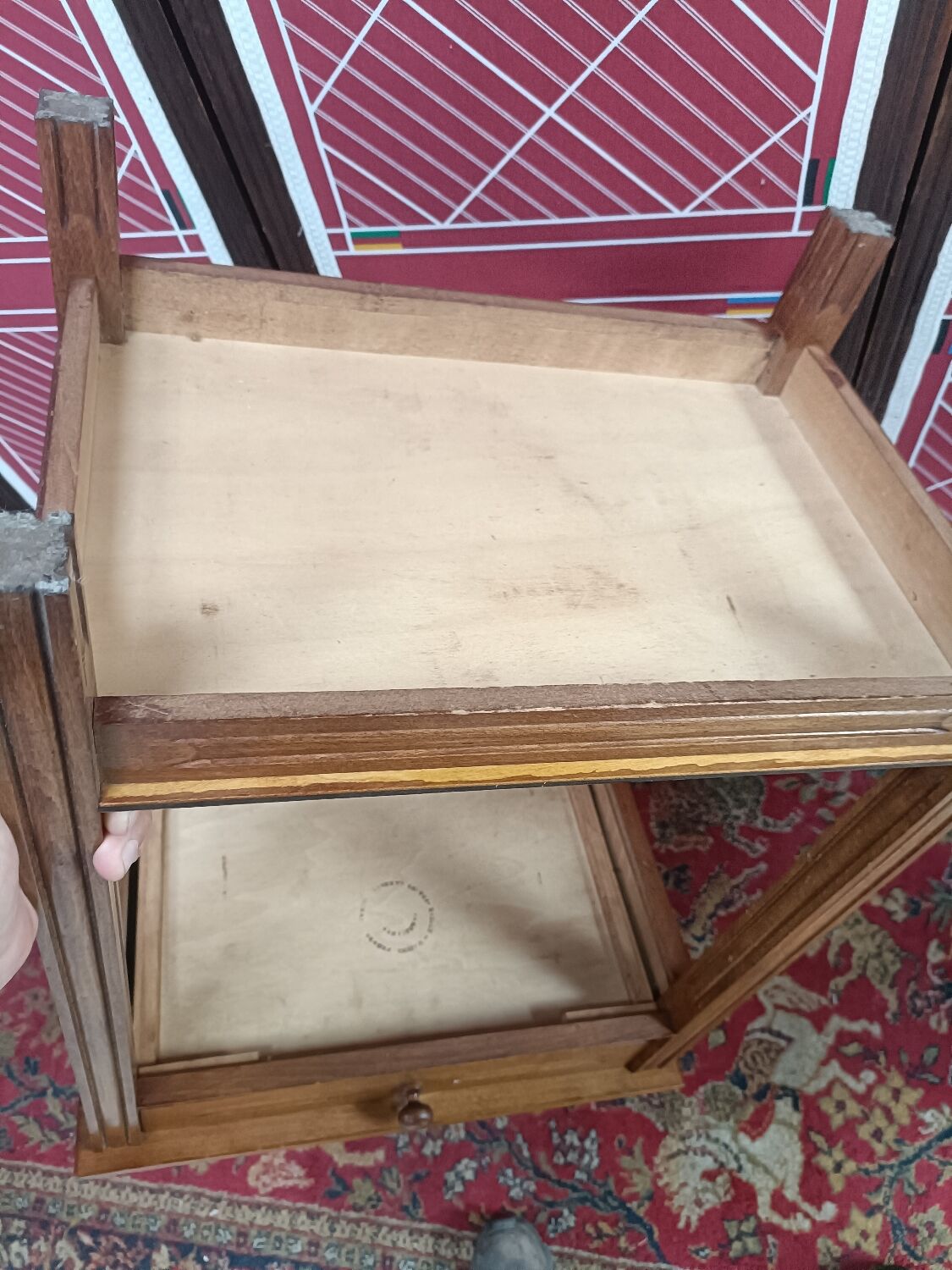 Art-deco bedside table, vintage, made in France
