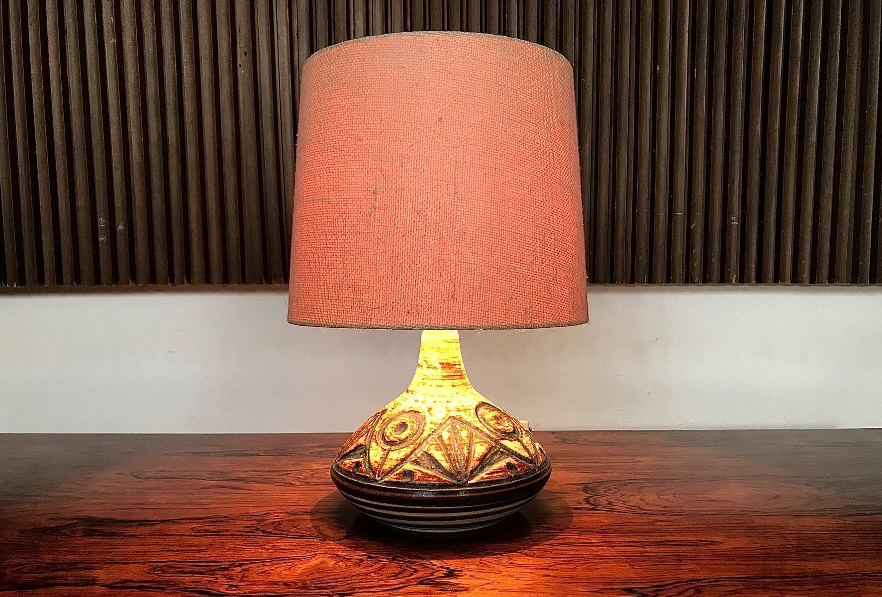 Ceramic table lamp, bow and candle holder by Noomi Backhausen for Søholm