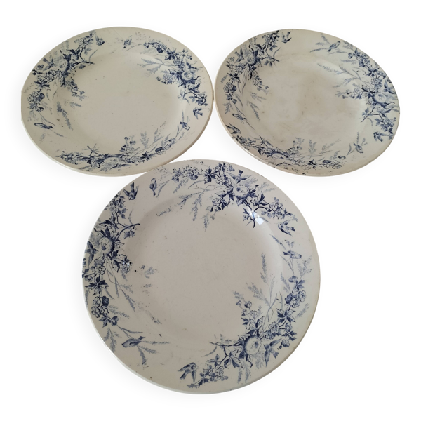 Assiettes Creil Montereau Modèle Linotte