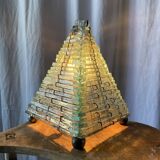 Brutalist glass lamp from the 1970s.