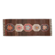 1970s Vintage Turkish Handmade Wool & Cotton Brown Runner Rug  148x426