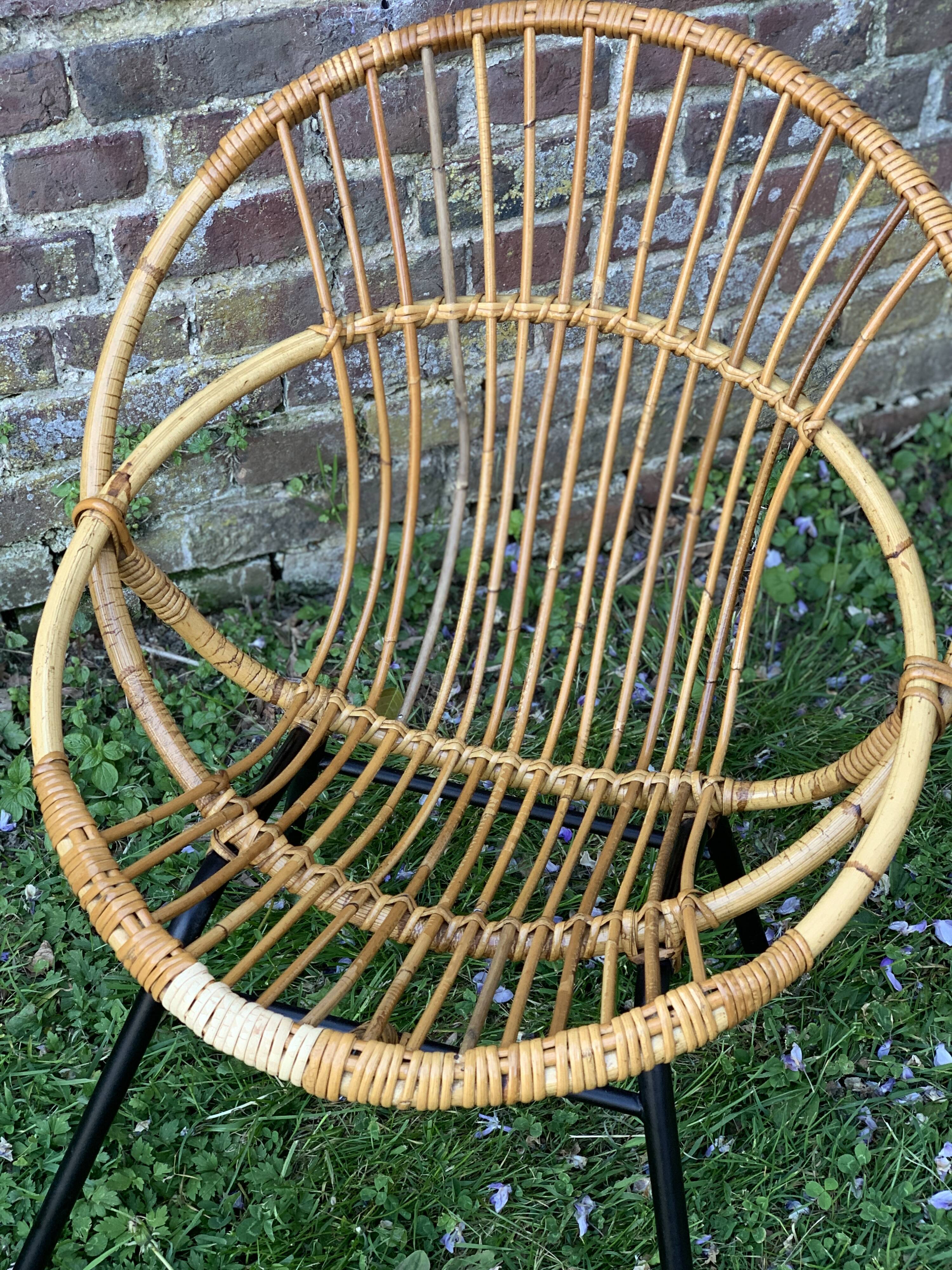 Rattan armchair