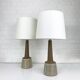 Pair of ceramic table lamps by Esben Klint, Palshus, Denmark, 1960.